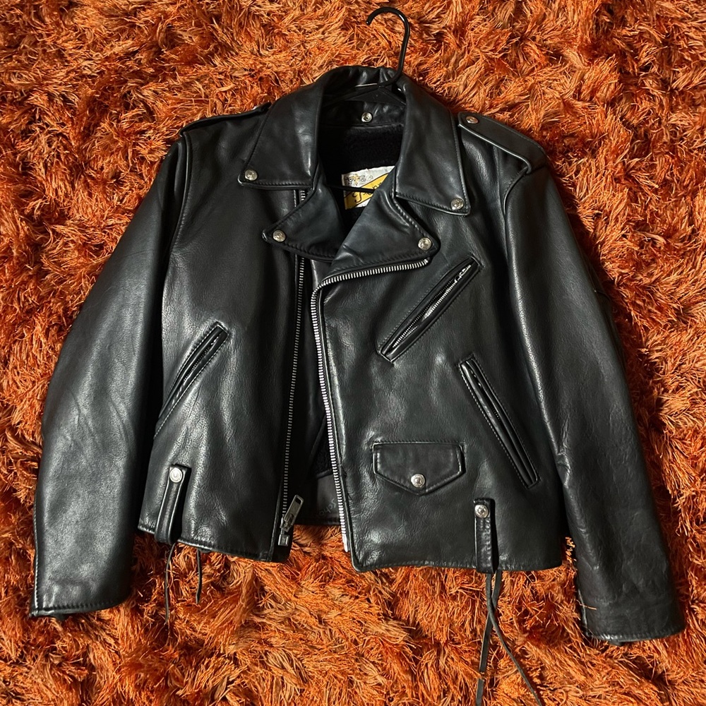 Vintage Leather Schott Moto Jacket Sz 4